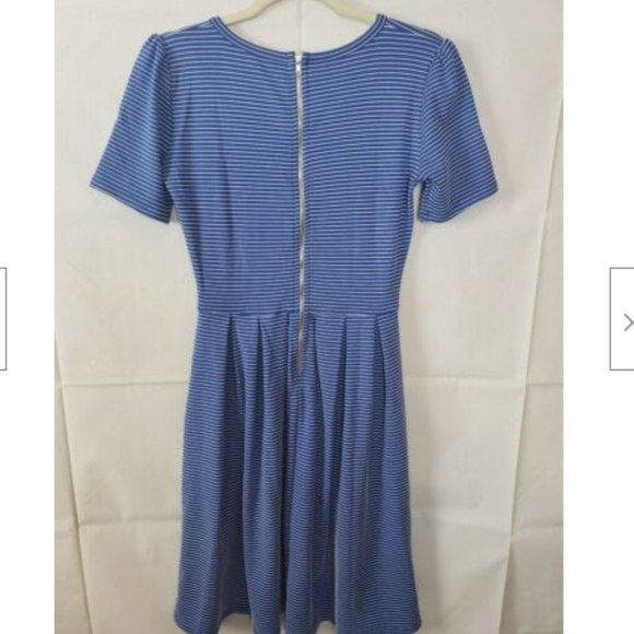 LuLaRoe Amelia Blue & White Striped Dress - Picture 5 of 6